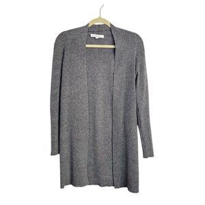 LOFT Open Front Gray Classic Mid Length Cardigan size XS